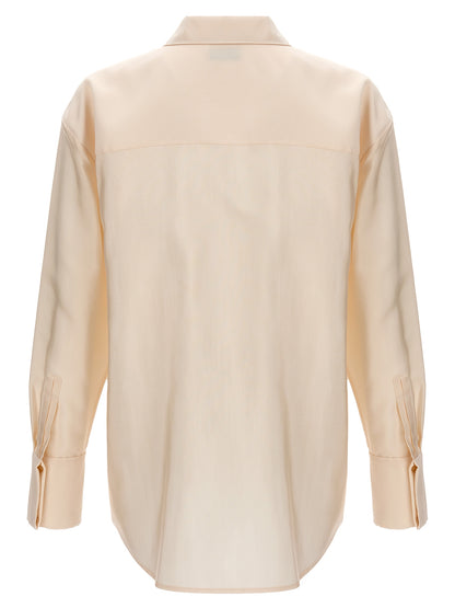 Camicia in acetato beige Saint Laurent