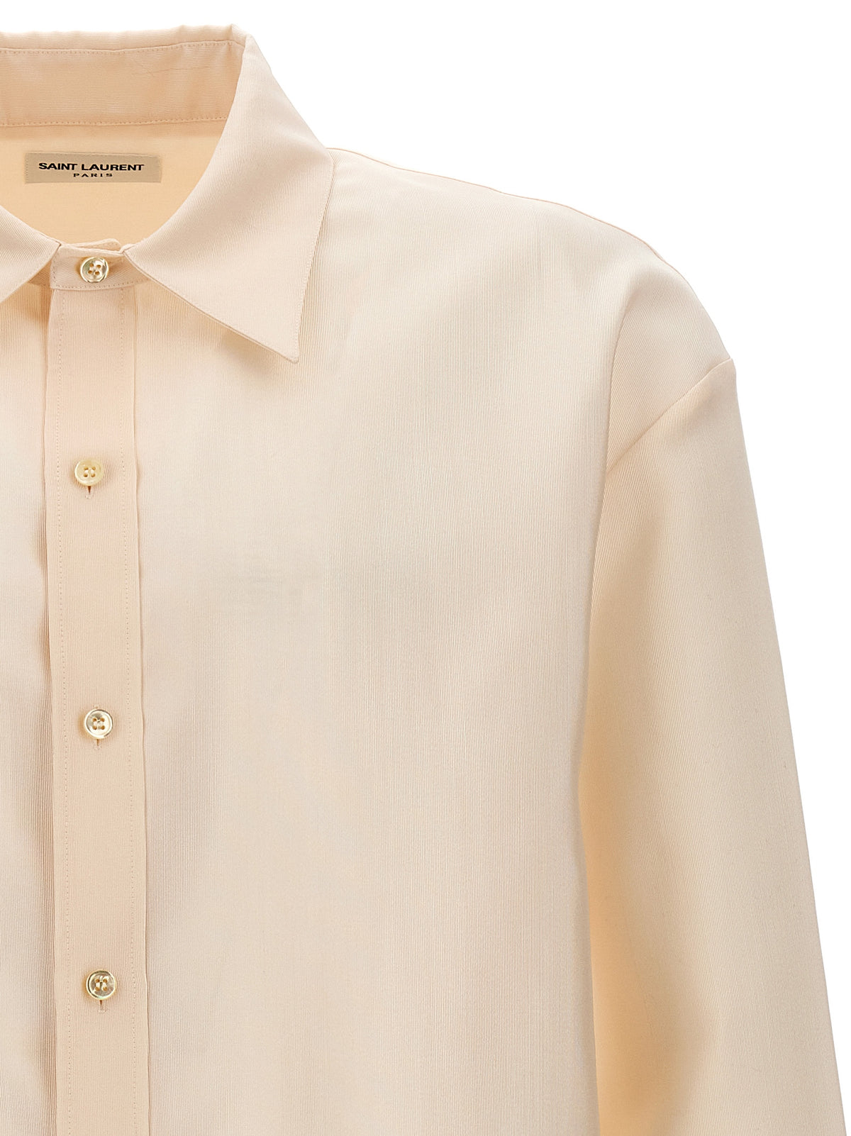Camicia in acetato beige Saint Laurent