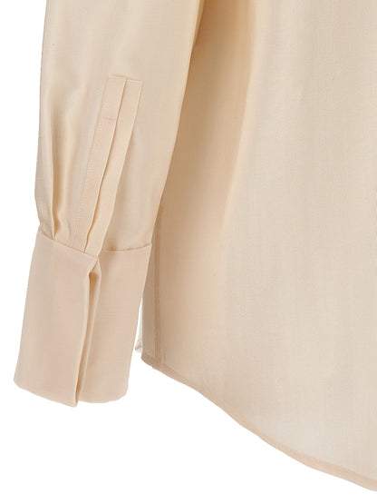Camicia in acetato beige Saint Laurent