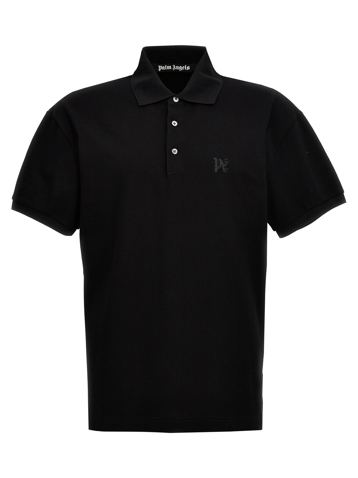 Palm Angels Polo en polyester noir