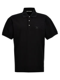 Palm Angels Polo en polyester noir