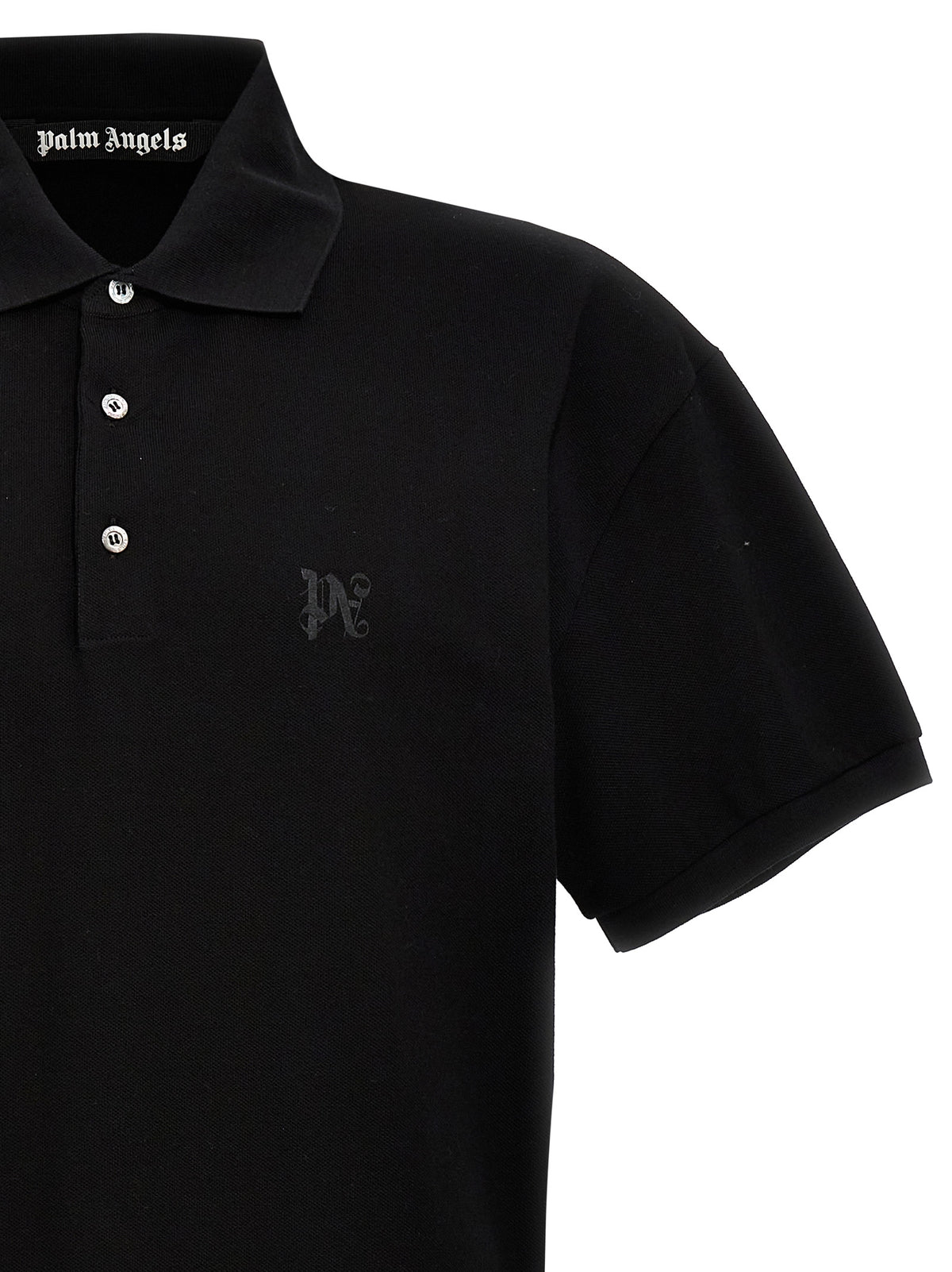 Palm Angels Polo en polyester noir