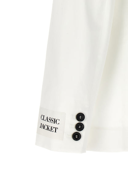 Blazer Moschino in cotone bianco