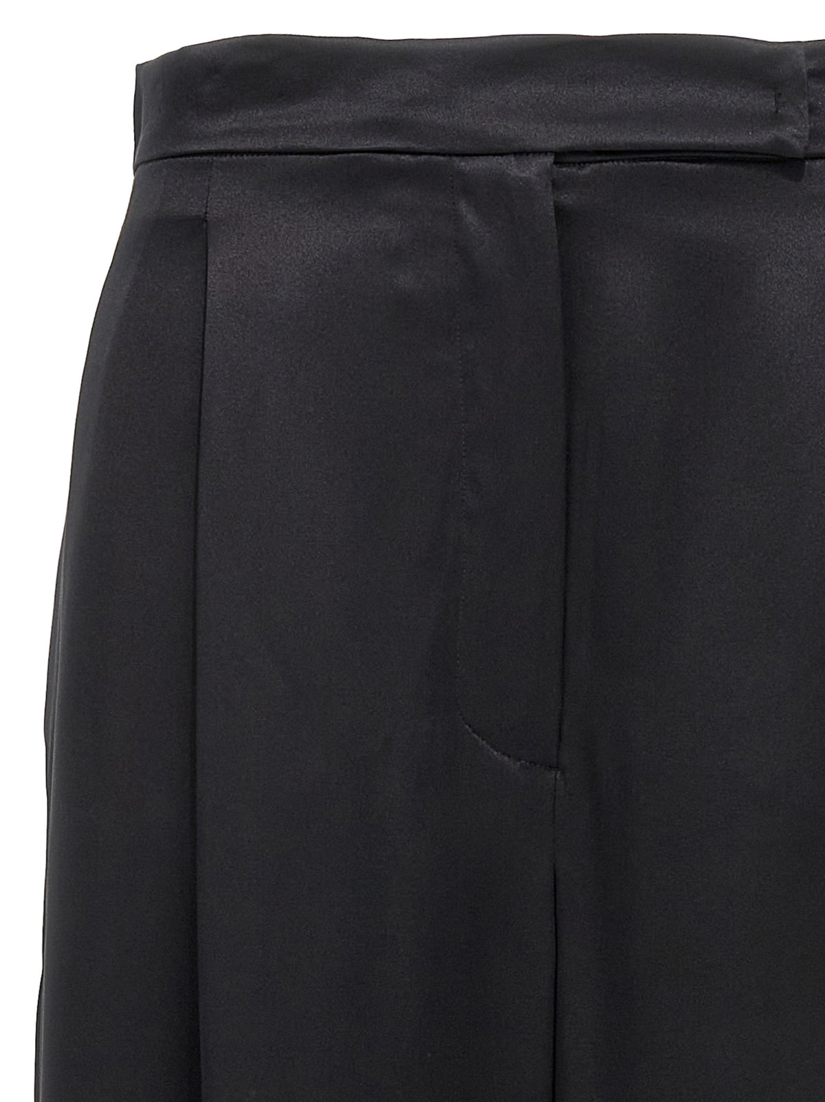 Max Mara Zwarte Zijden Casual Broek