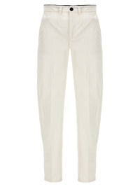 Department 5 White Cotton Casual Pants