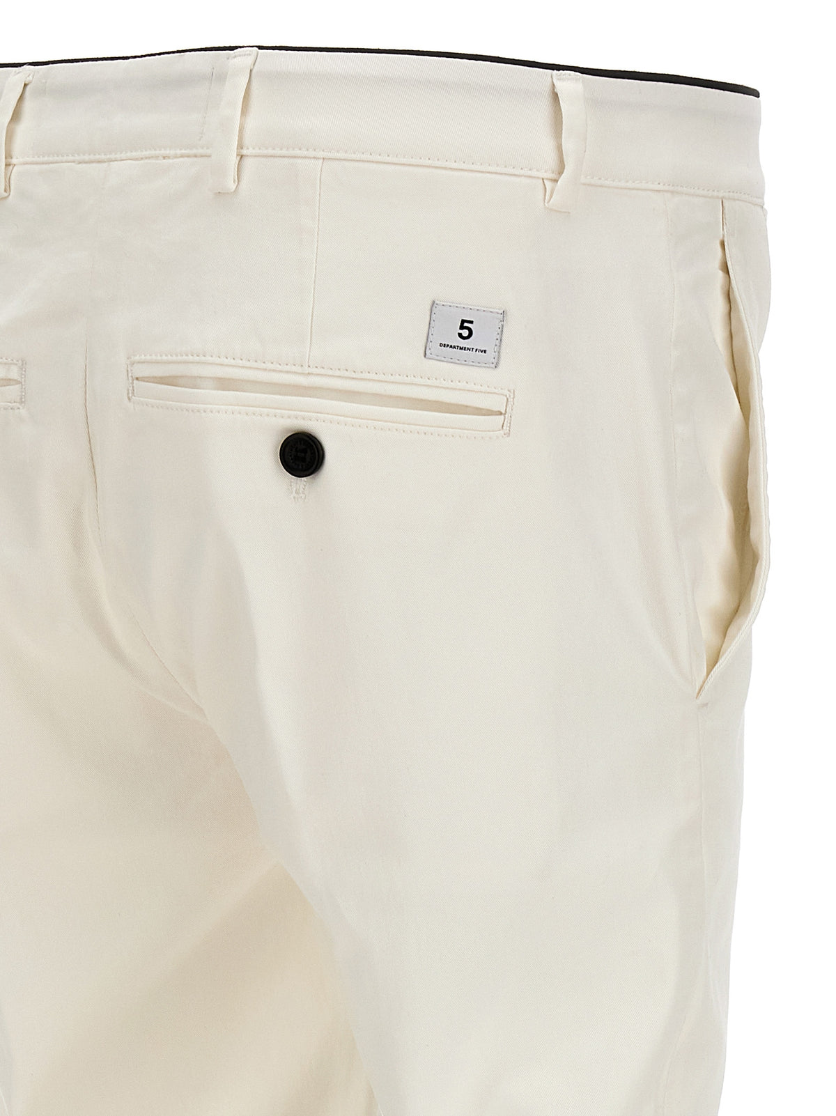 Department 5 White Cotton Casual Pants