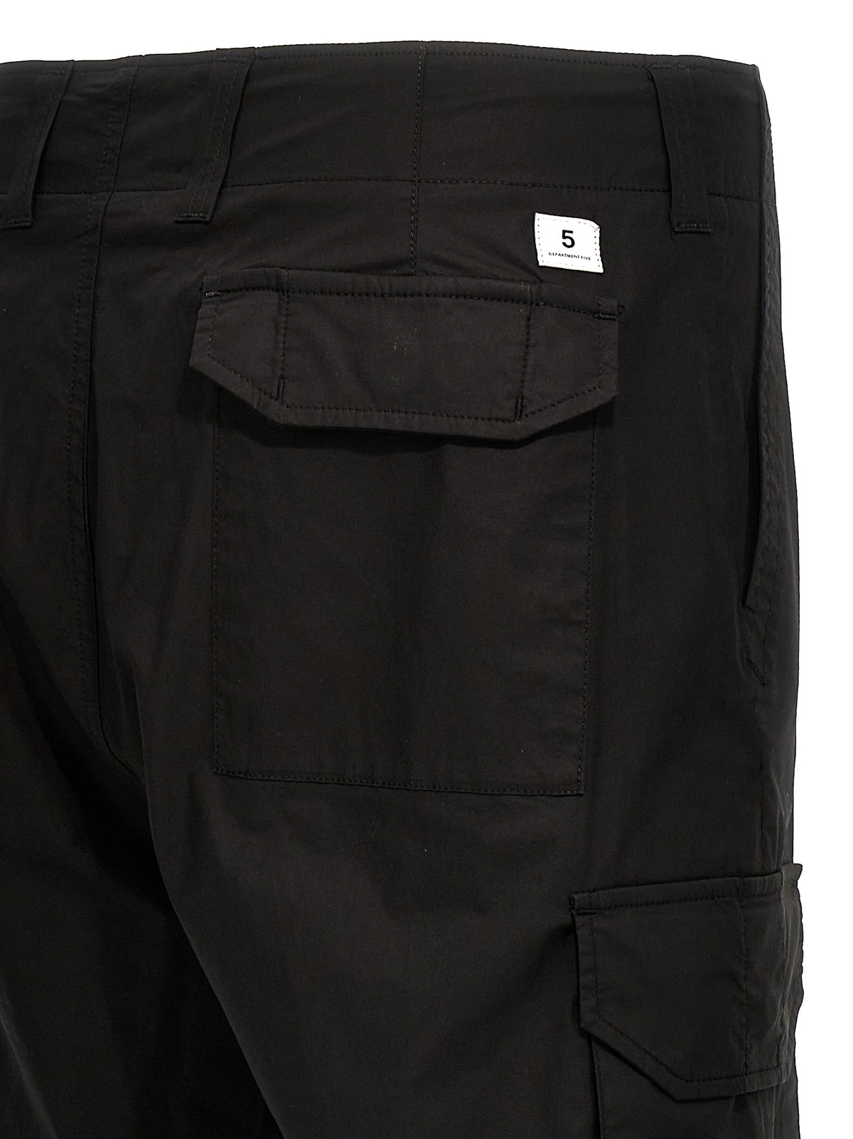 Department 5 Black Cotton Cargo Pants