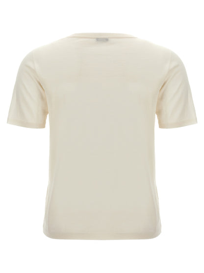 T-shirt Kiton en cachemire blanc