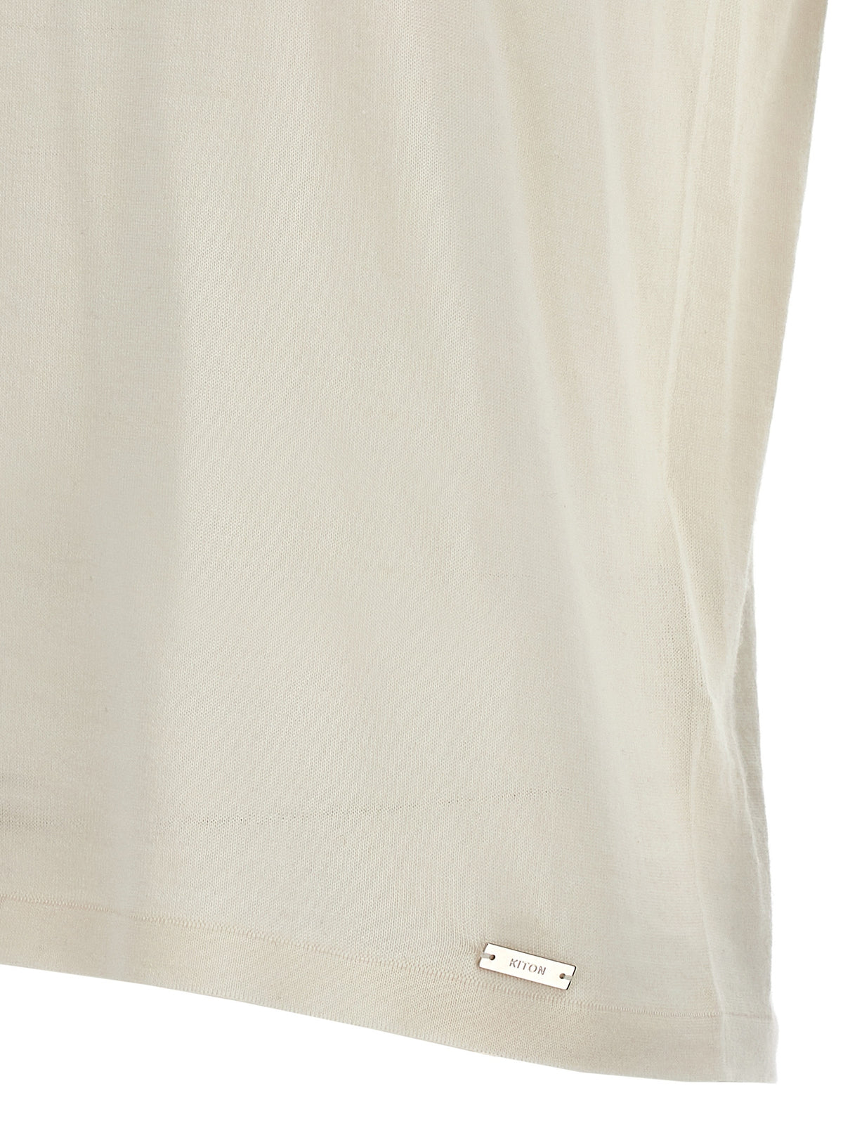 T-shirt Kiton en cachemire blanc