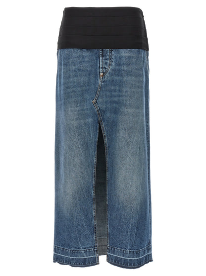 Minigonna in cotone blu Stella McCartney