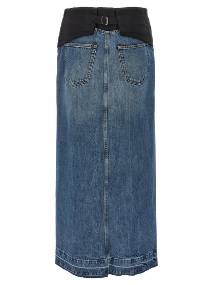 Minigonna in cotone blu Stella McCartney