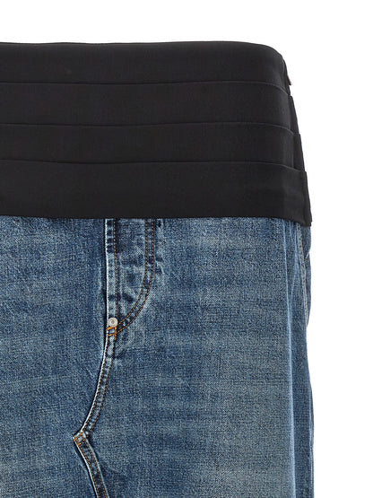 Minigonna in cotone blu Stella McCartney