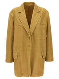 Max Mara beige kavaj i bomull