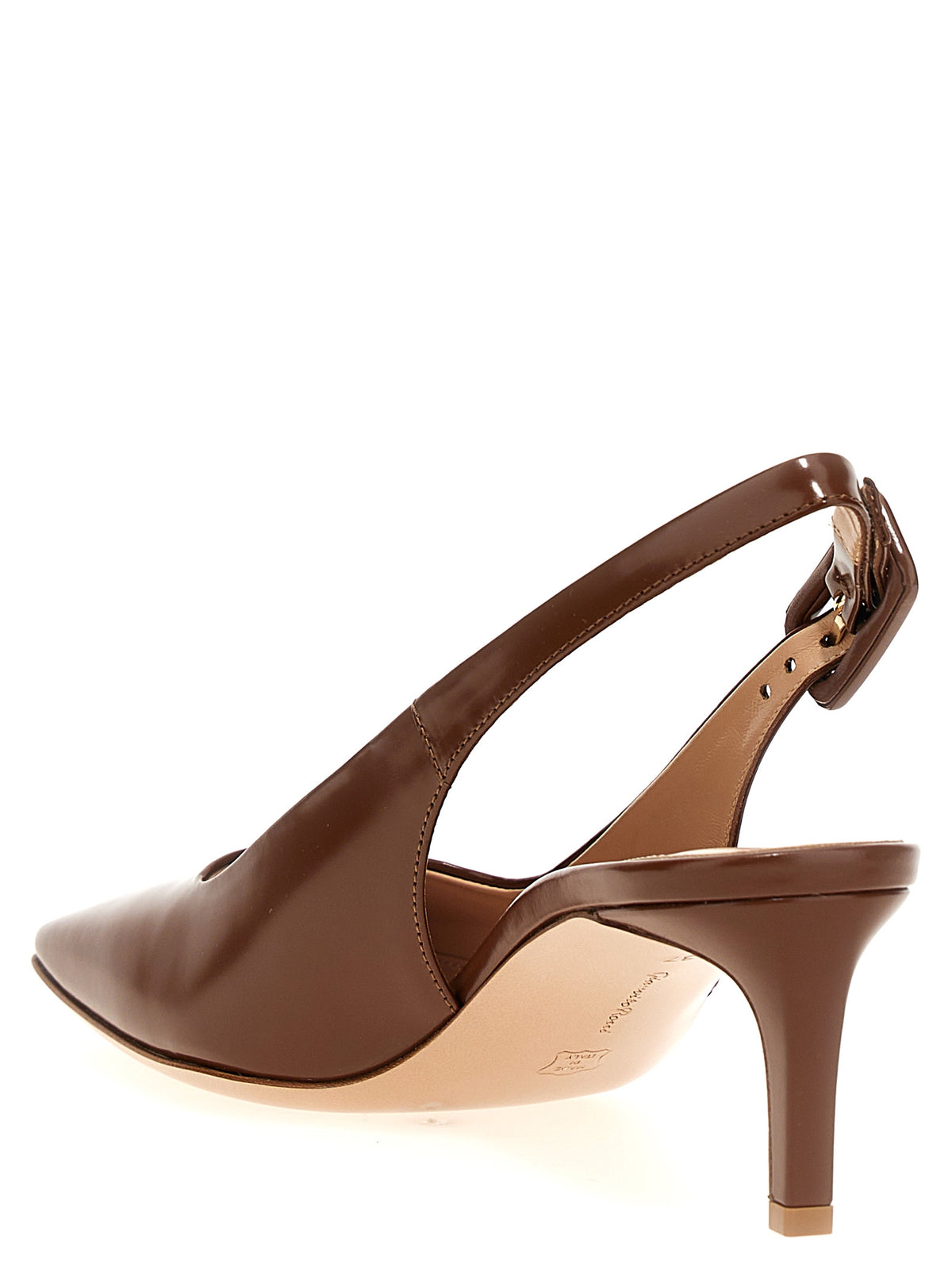 Gianvito Rossi Bruine Pumps met Middelhoge Hak van Geitenleer