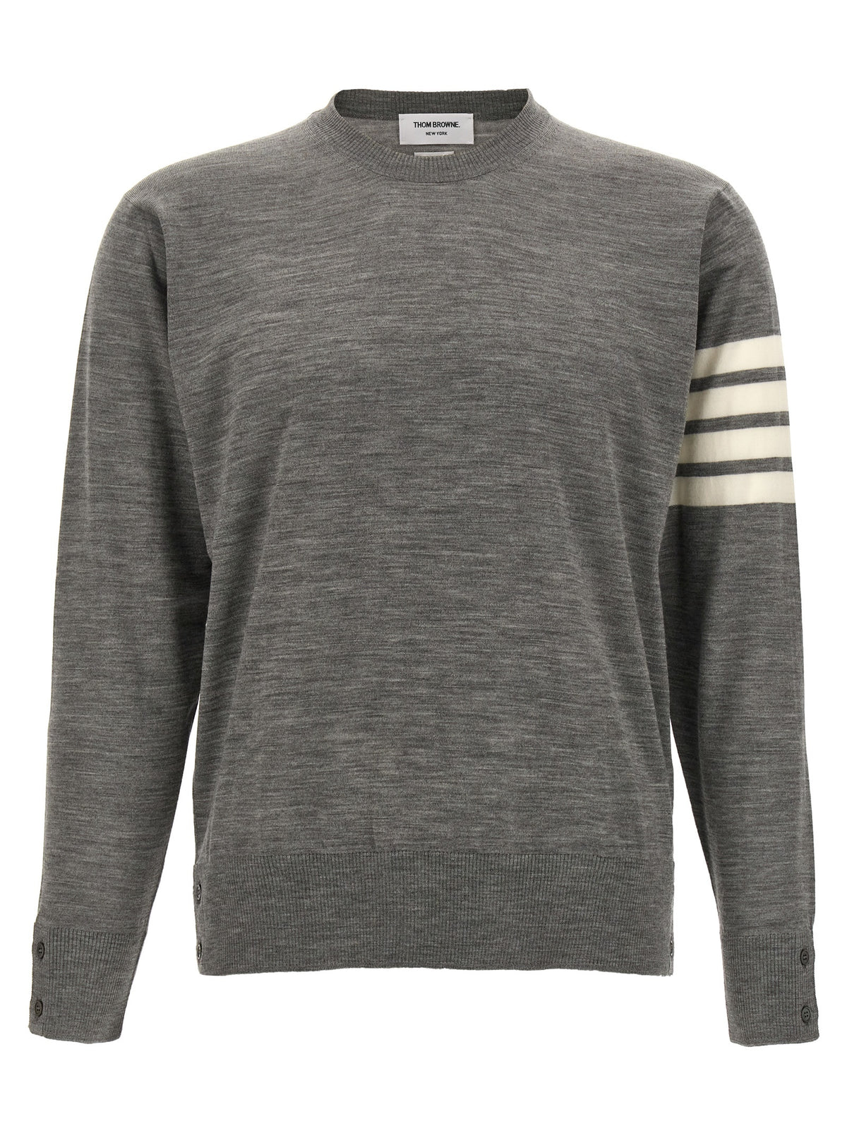 Cardigan Thom Browne grigio in lana vergine