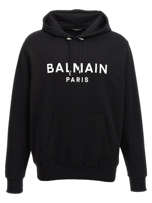 Sweat-shirt bicolore en coton Balmain