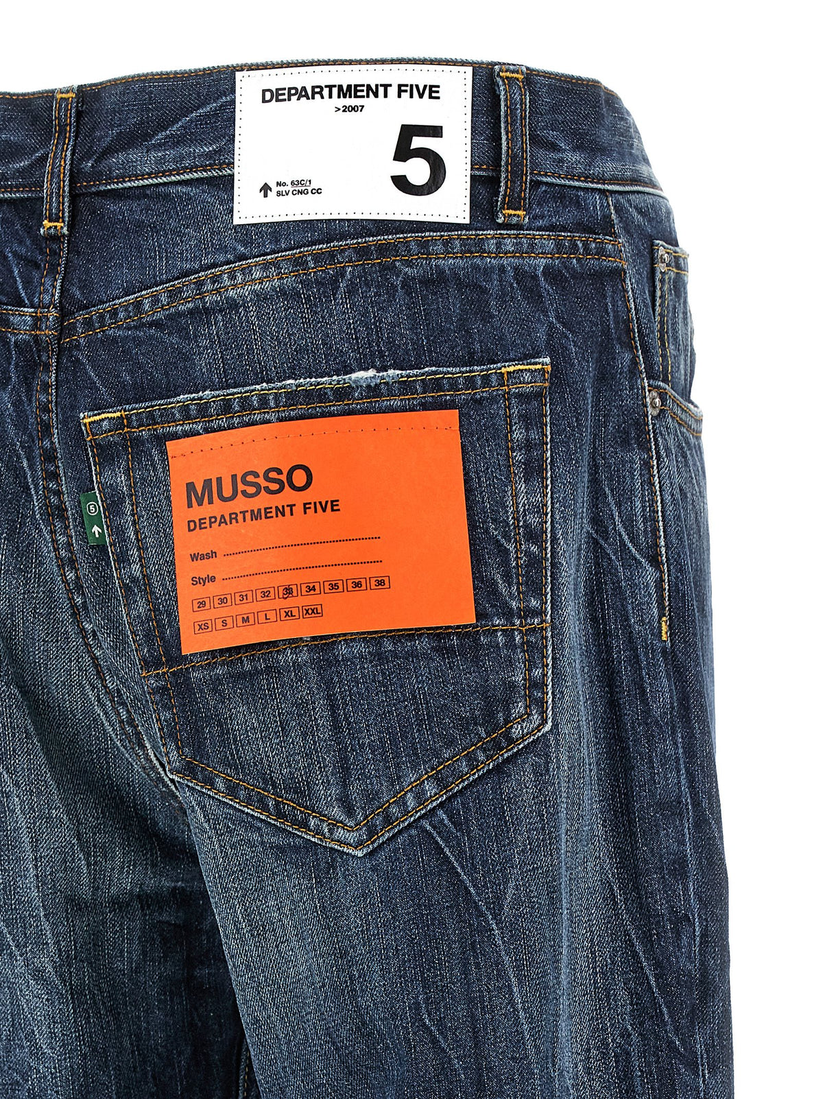 Jeans in denim di cotone blu Department 5