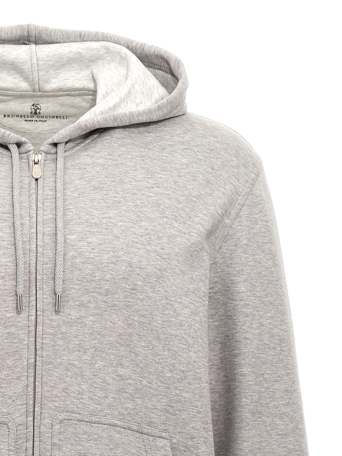 Brunello Cucinelli Grau Baumwoll-Sweatshirt