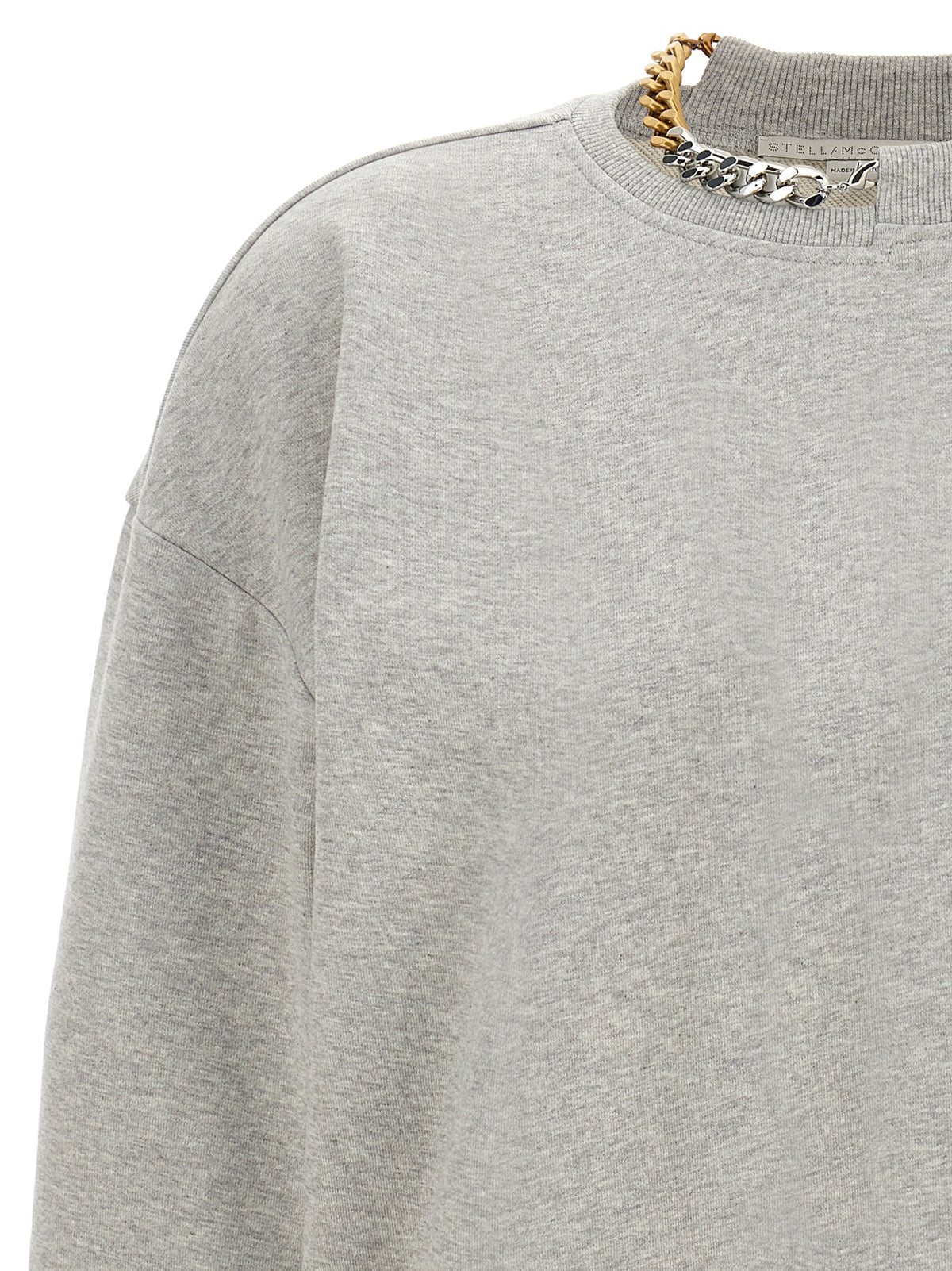 Felpa in cotone grigia Stella McCartney