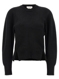 Alexander McQueen Black Wool Cardigan