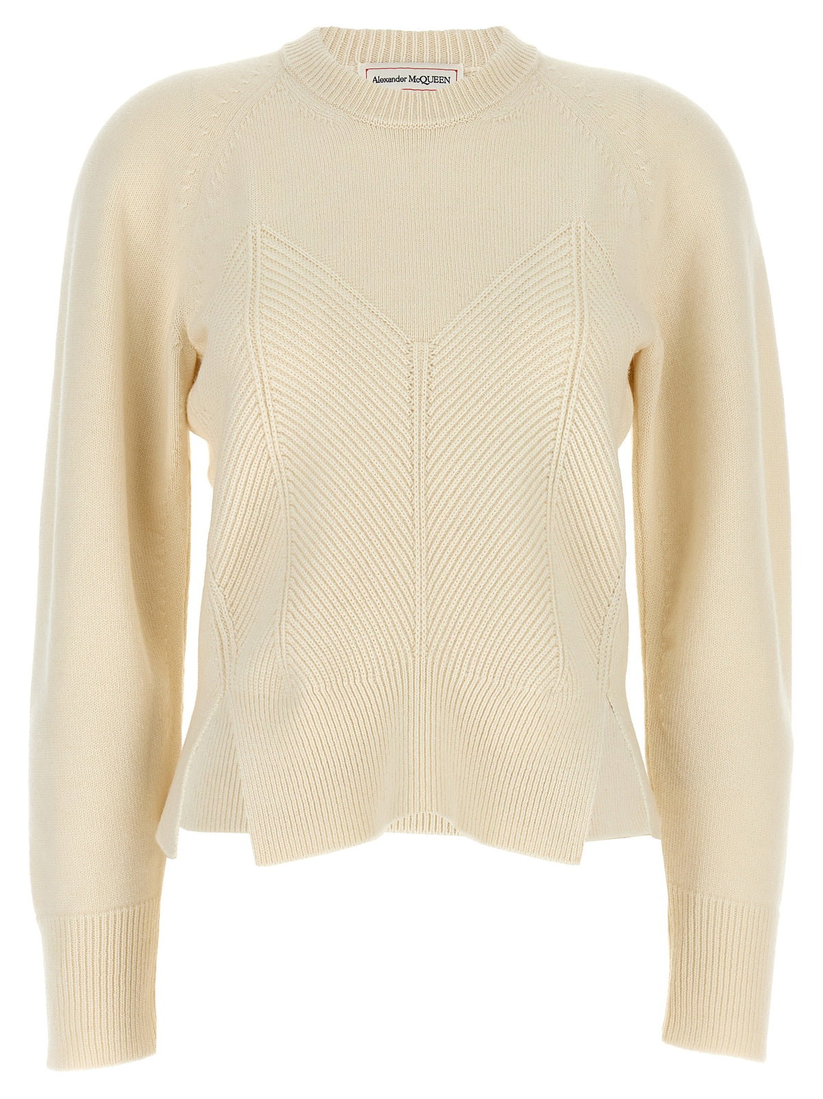 Cardigan en Laine Blanche Alexander McQueen