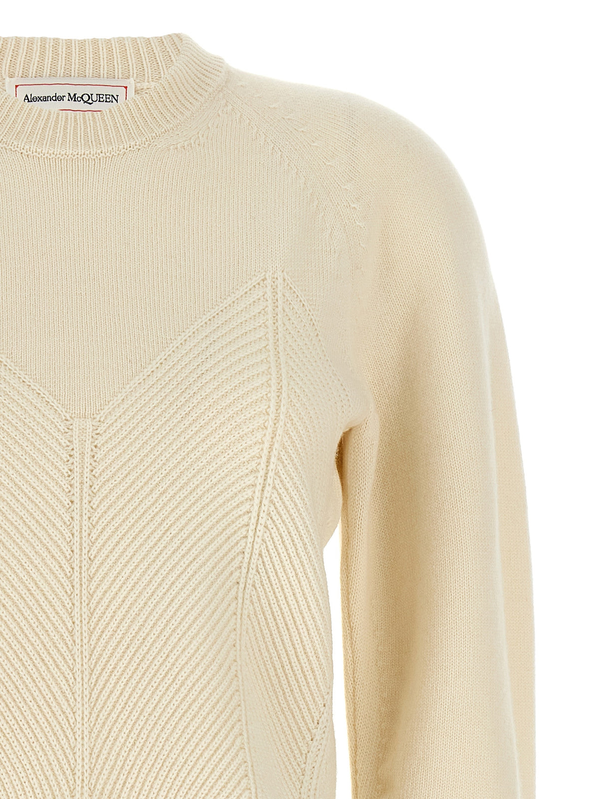 Cardigan en Laine Blanche Alexander McQueen