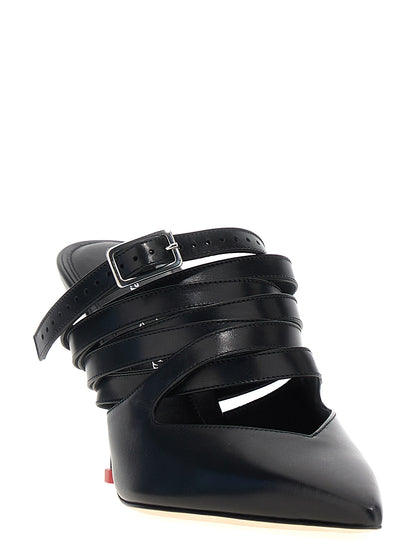 Escarpins Alexander McQueen en cuir de vachette noir à talon haut