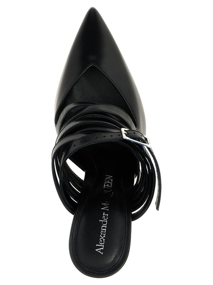 Escarpins Alexander McQueen en cuir de vachette noir à talon haut