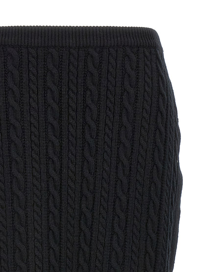 Mini-jupe Alessandra Rich en laine noire