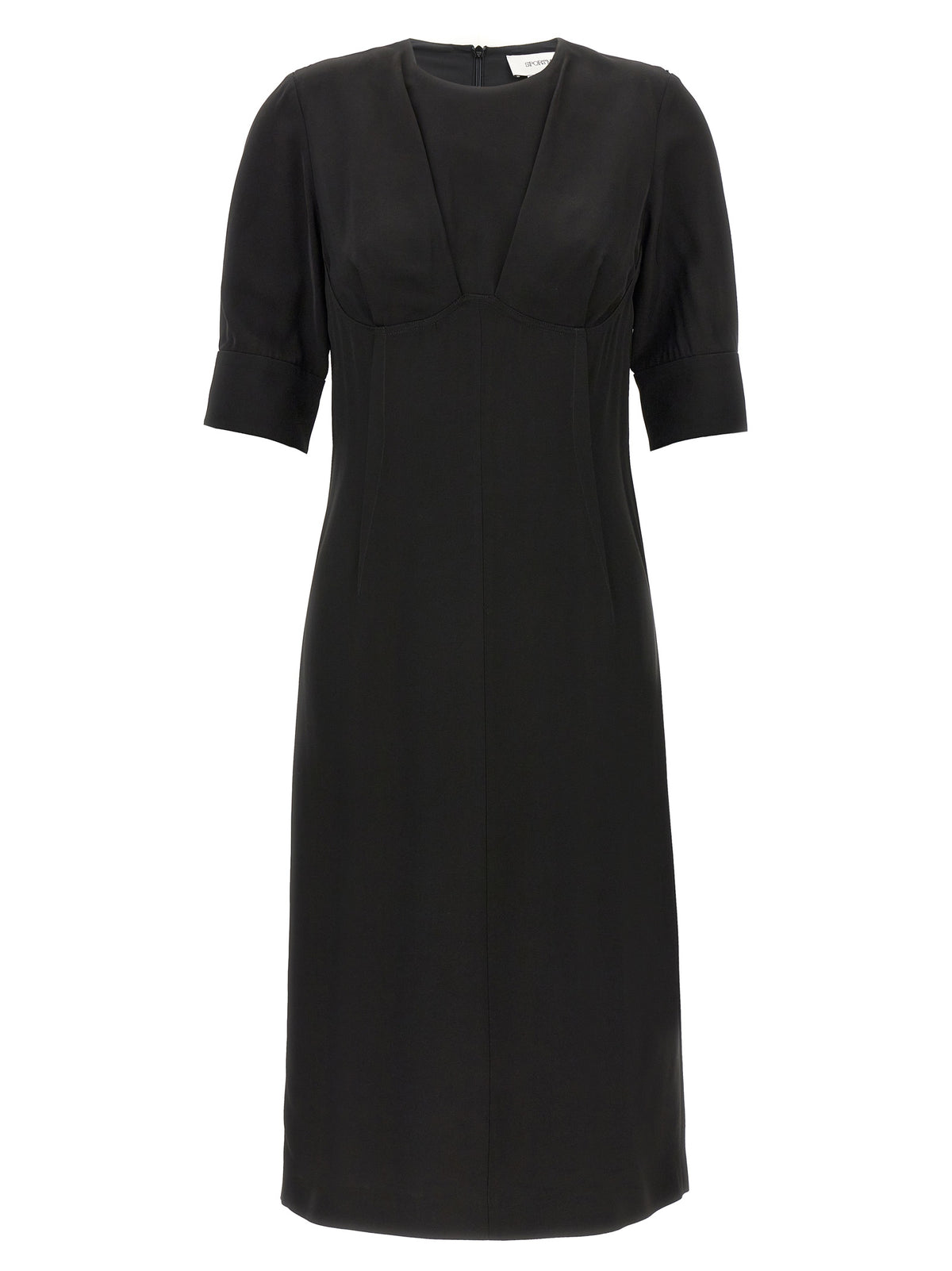 Robe midi noire en viscose Sportmax