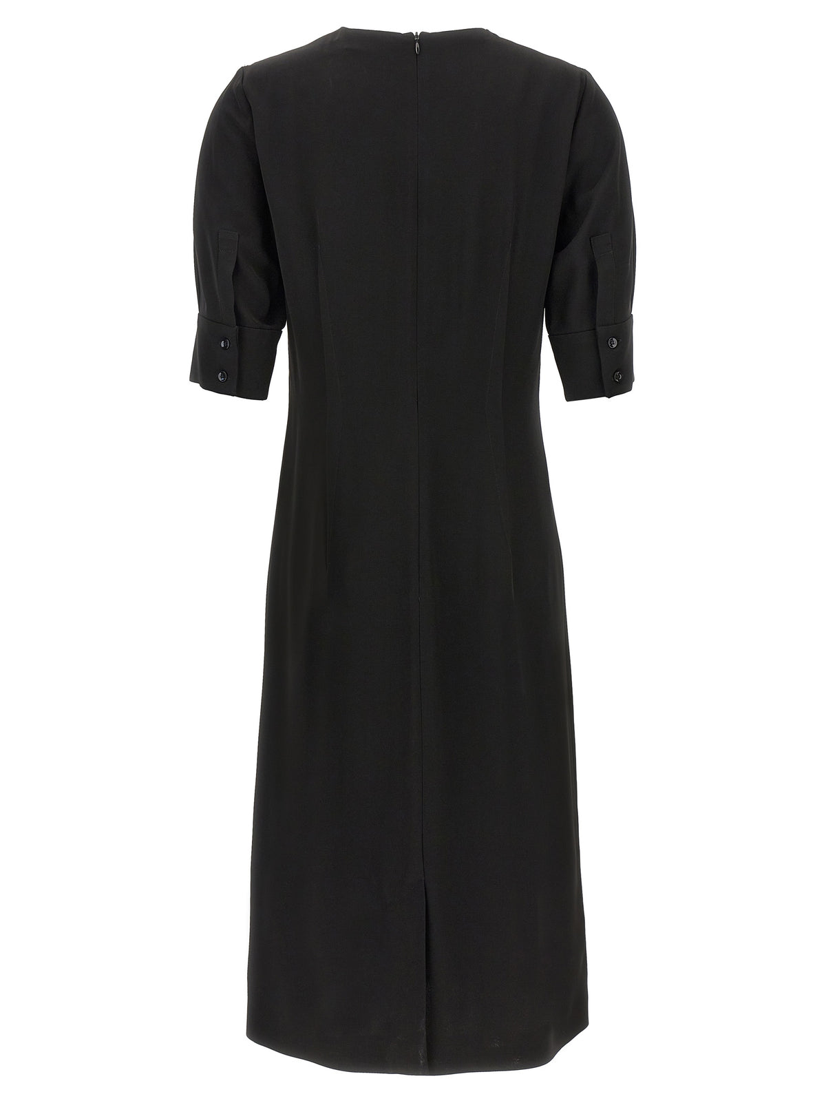 Robe midi noire en viscose Sportmax