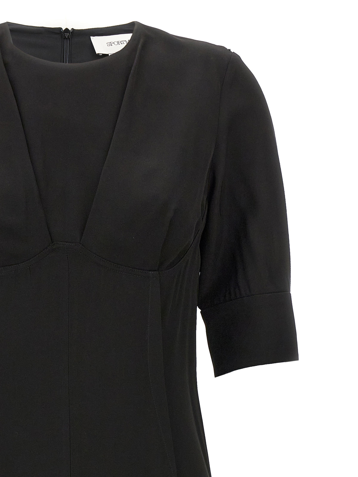 Robe midi noire en viscose Sportmax