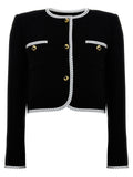 Veste longue bicolore en viscose Moschino