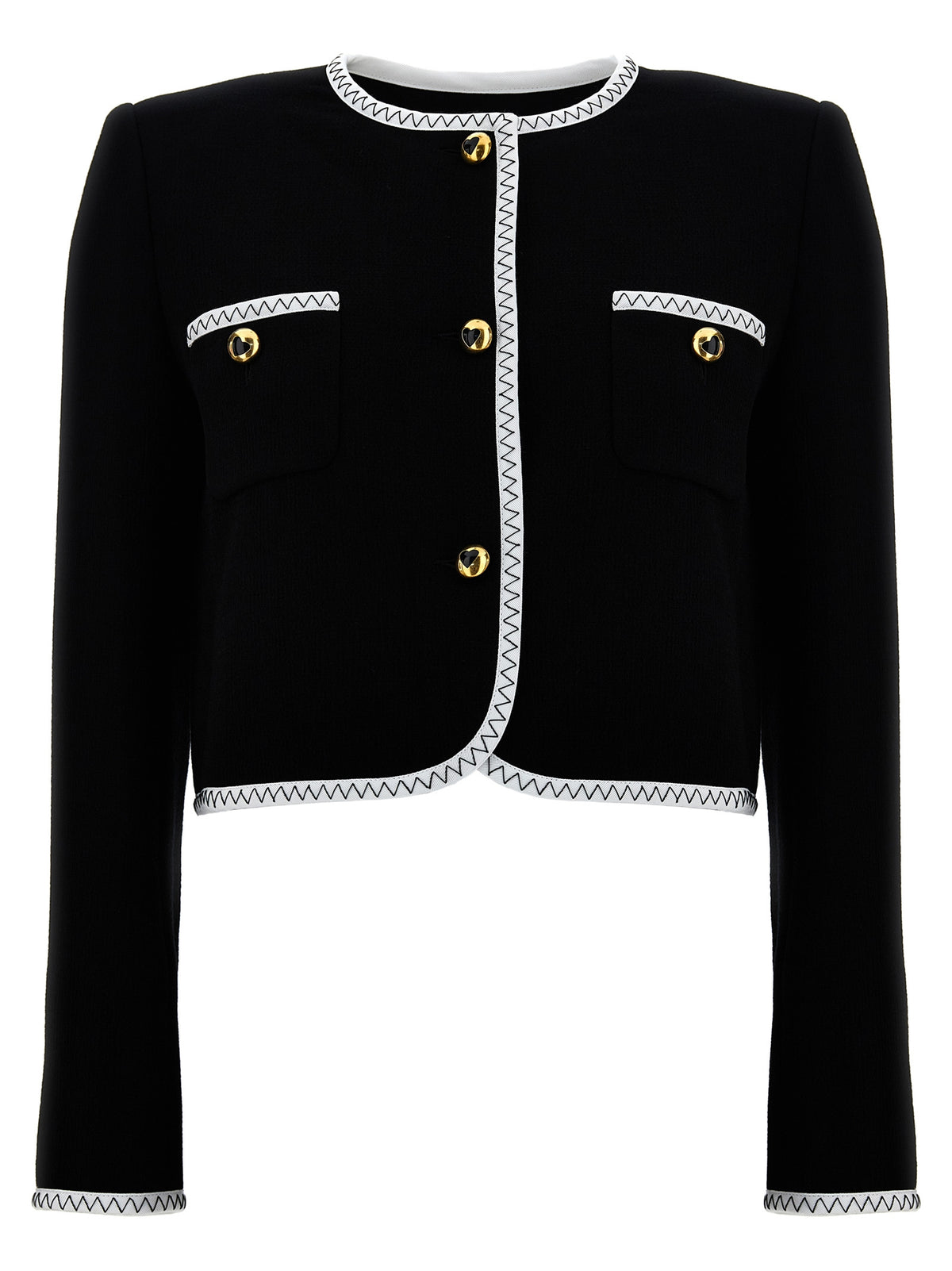 Veste longue bicolore en viscose Moschino