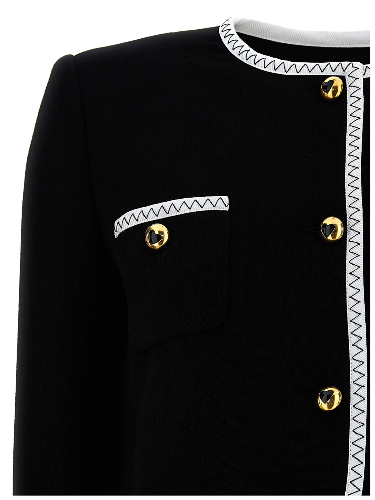 Veste longue bicolore en viscose Moschino