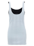 Canotte in cotone blu The Attico