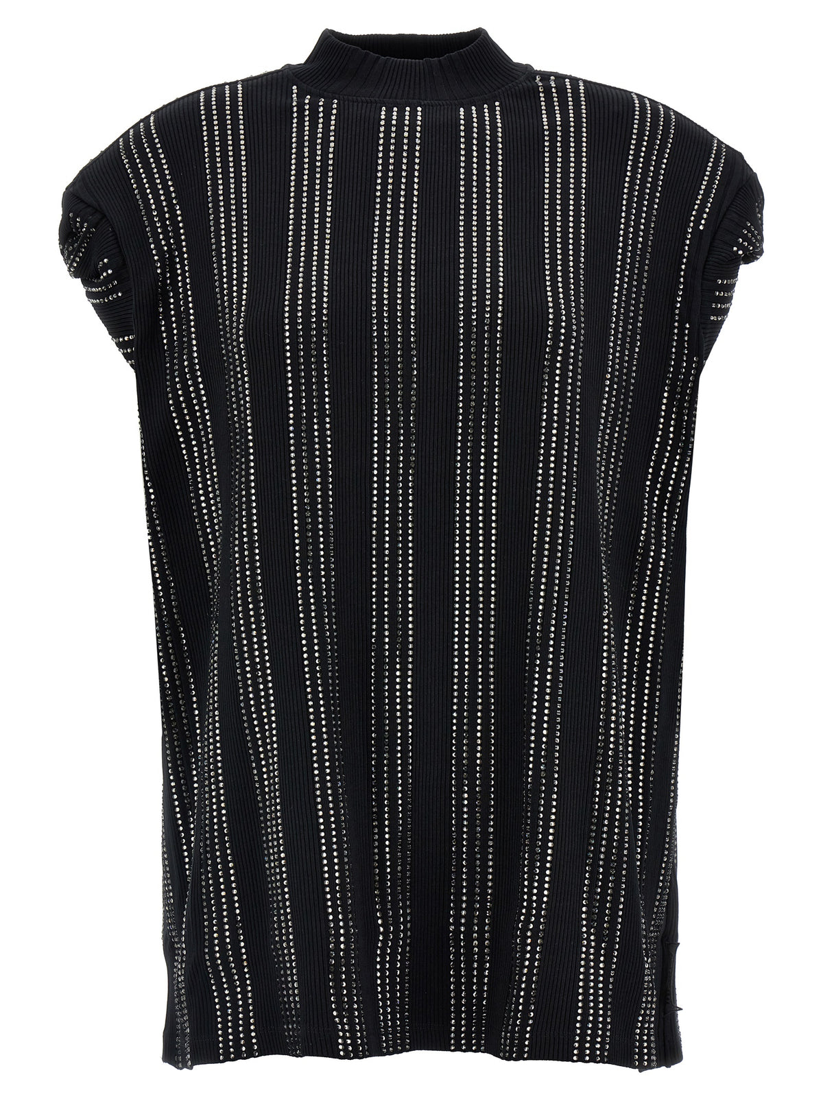 Robe courte en coton noir The Attico