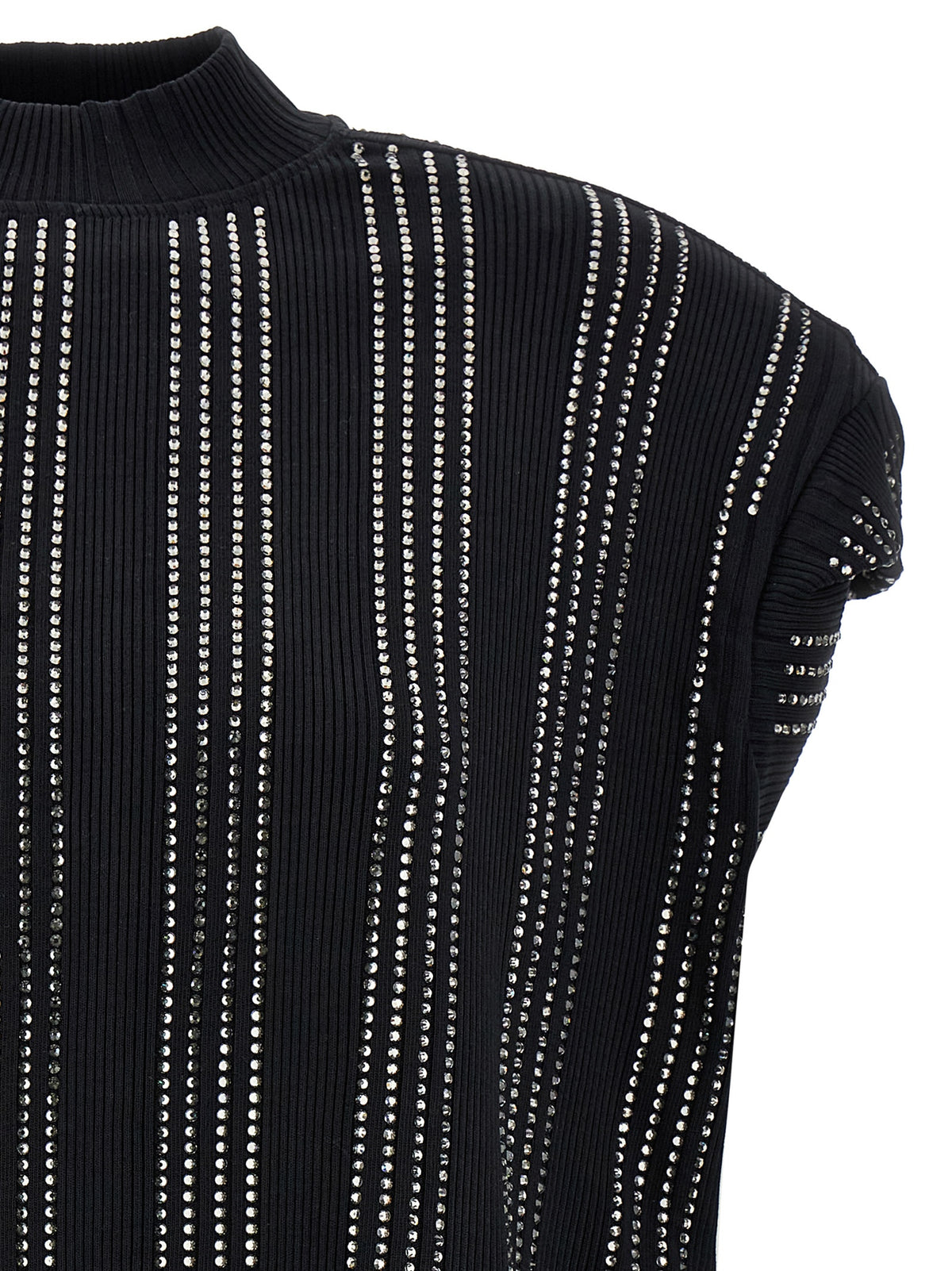 Robe courte en coton noir The Attico