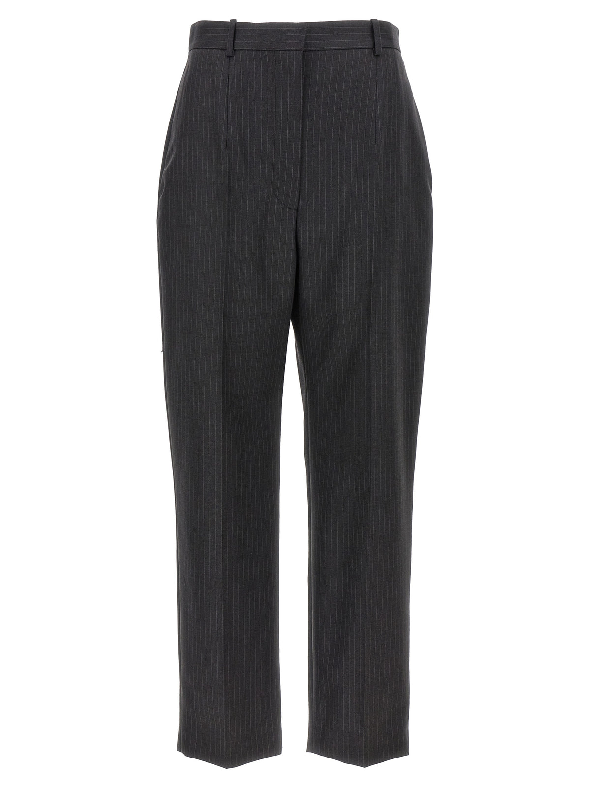 Pantaloni eleganti in lana grigia Alexander McQueen