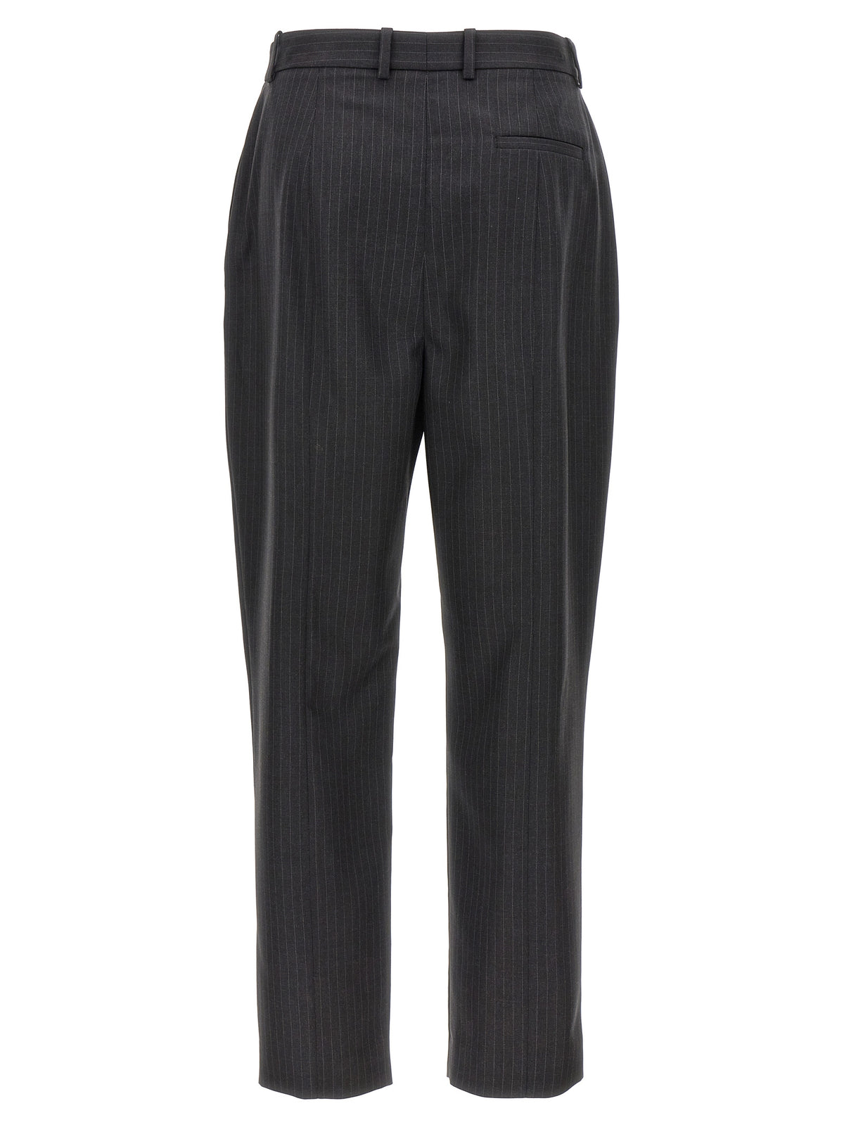 Pantaloni eleganti in lana grigia Alexander McQueen