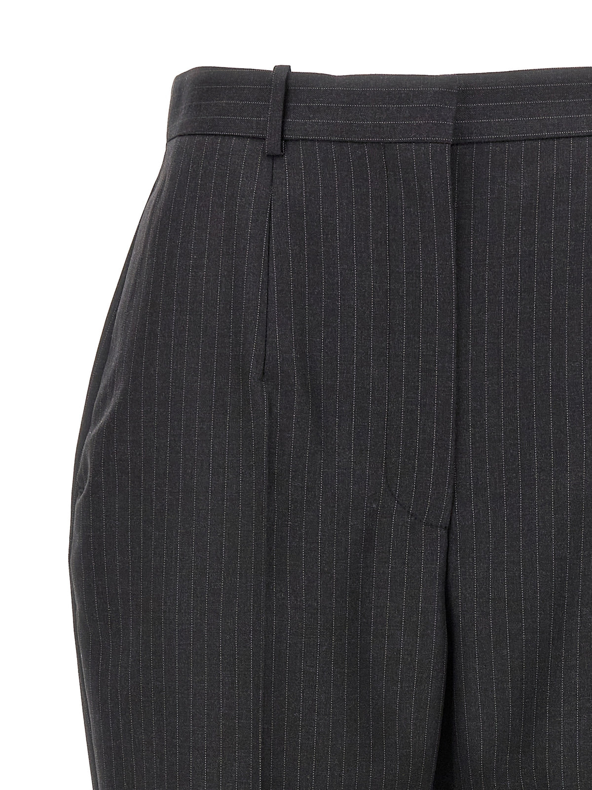 Pantaloni eleganti in lana grigia Alexander McQueen
