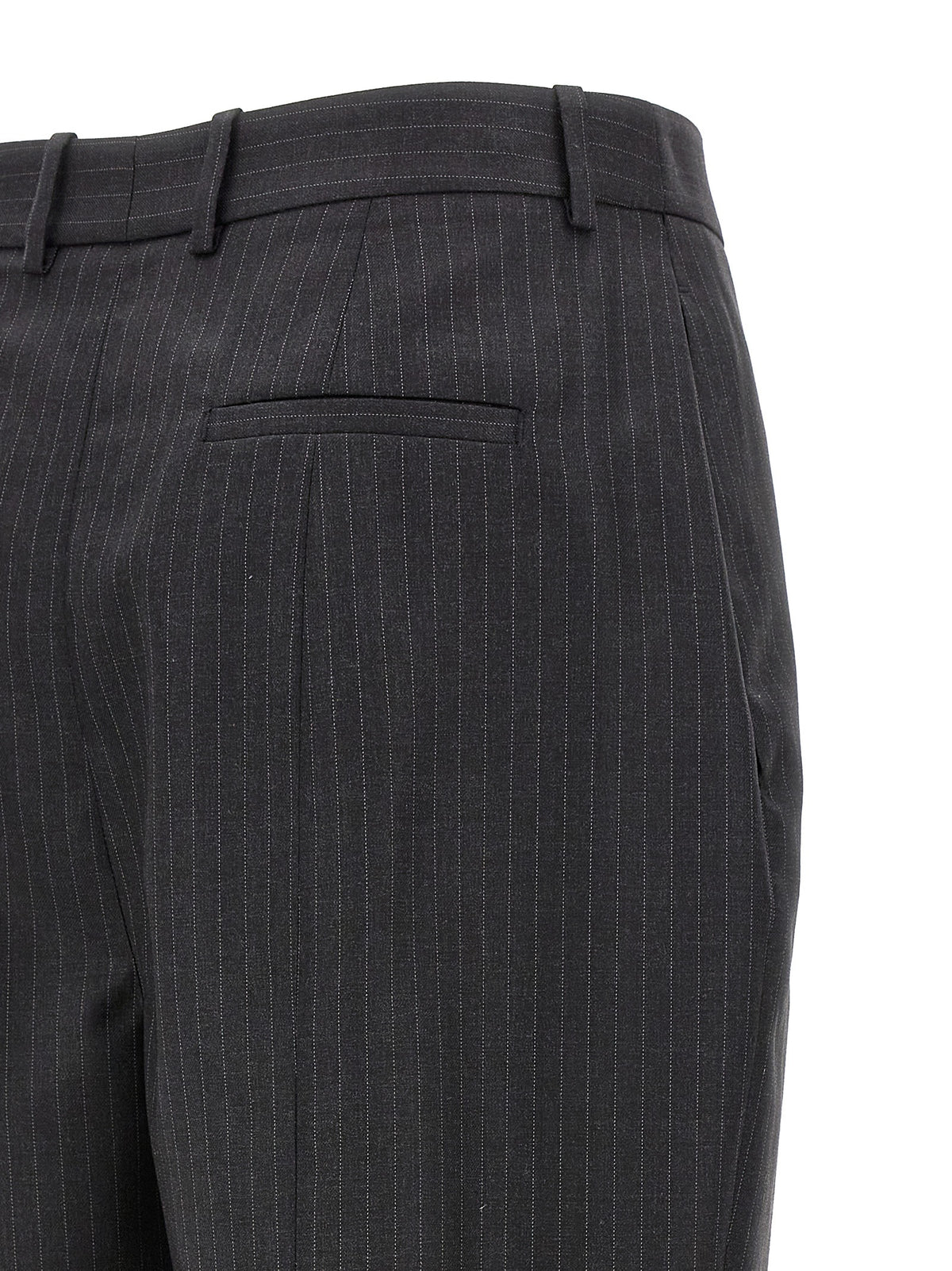 Pantaloni eleganti in lana grigia Alexander McQueen