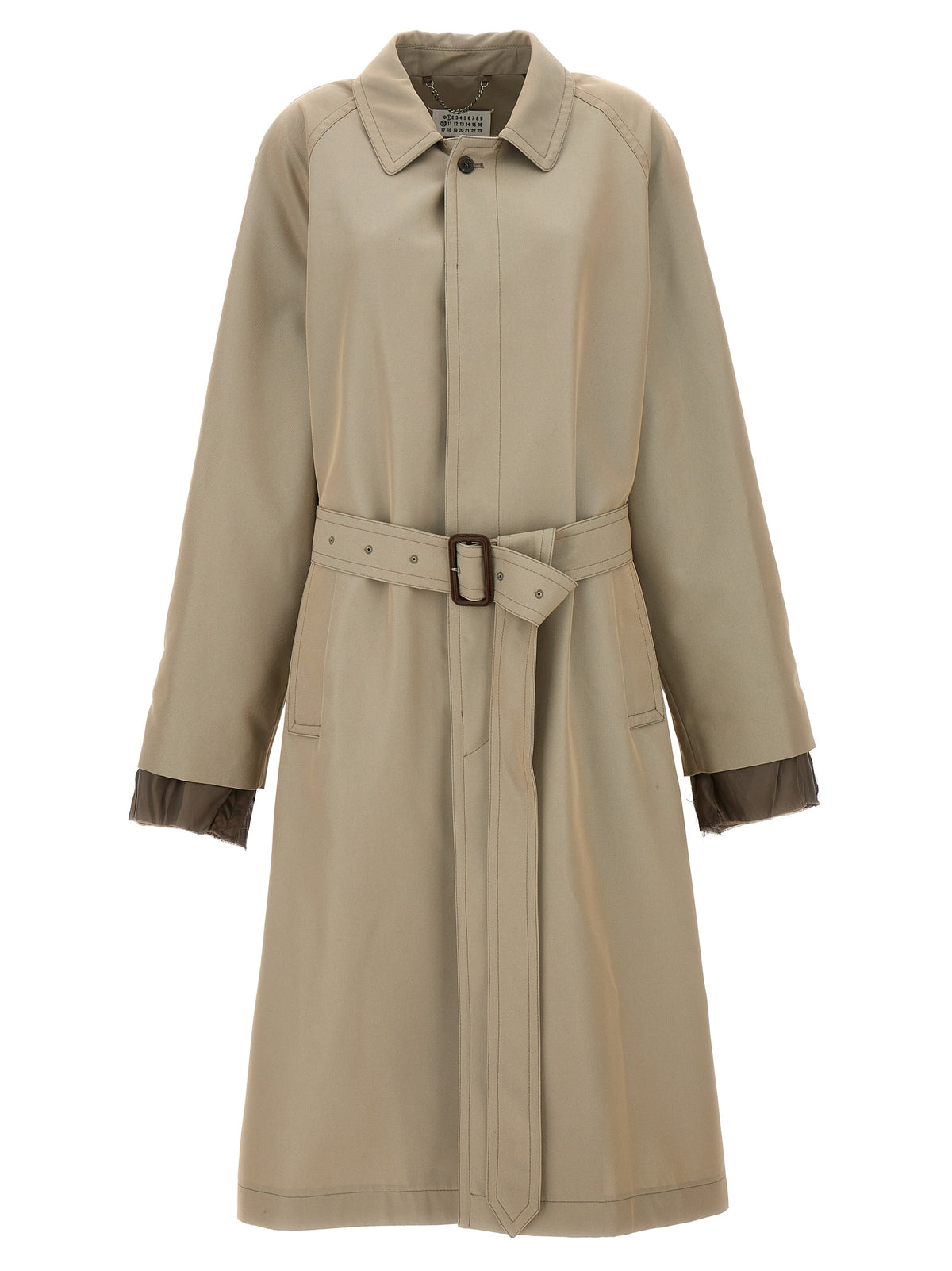 Maison Margiela Manteau en coton beige