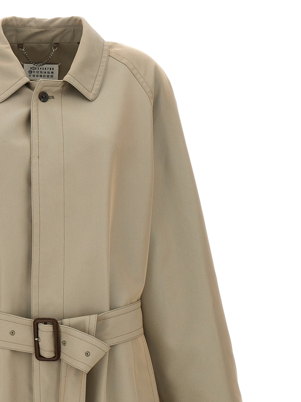 Maison Margiela Manteau en coton beige