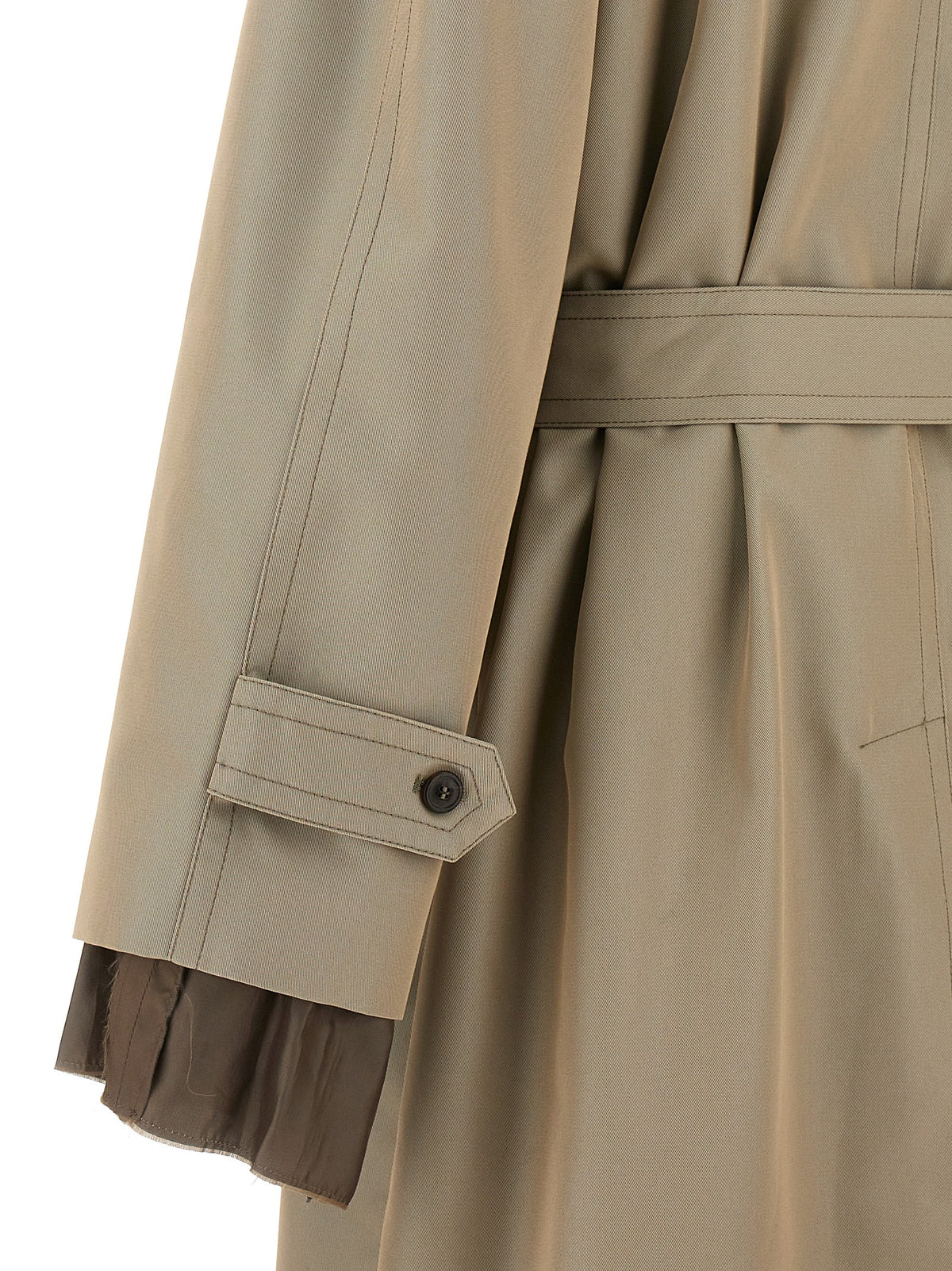 Maison Margiela Manteau en coton beige