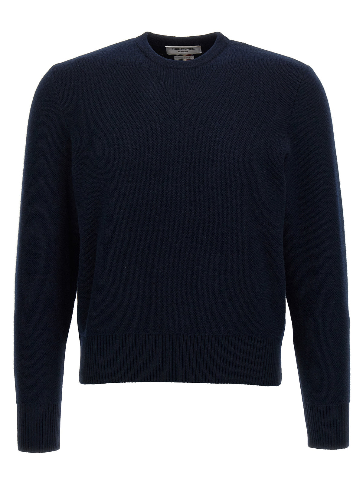 Cardigan in lana vergine blu Thom Browne