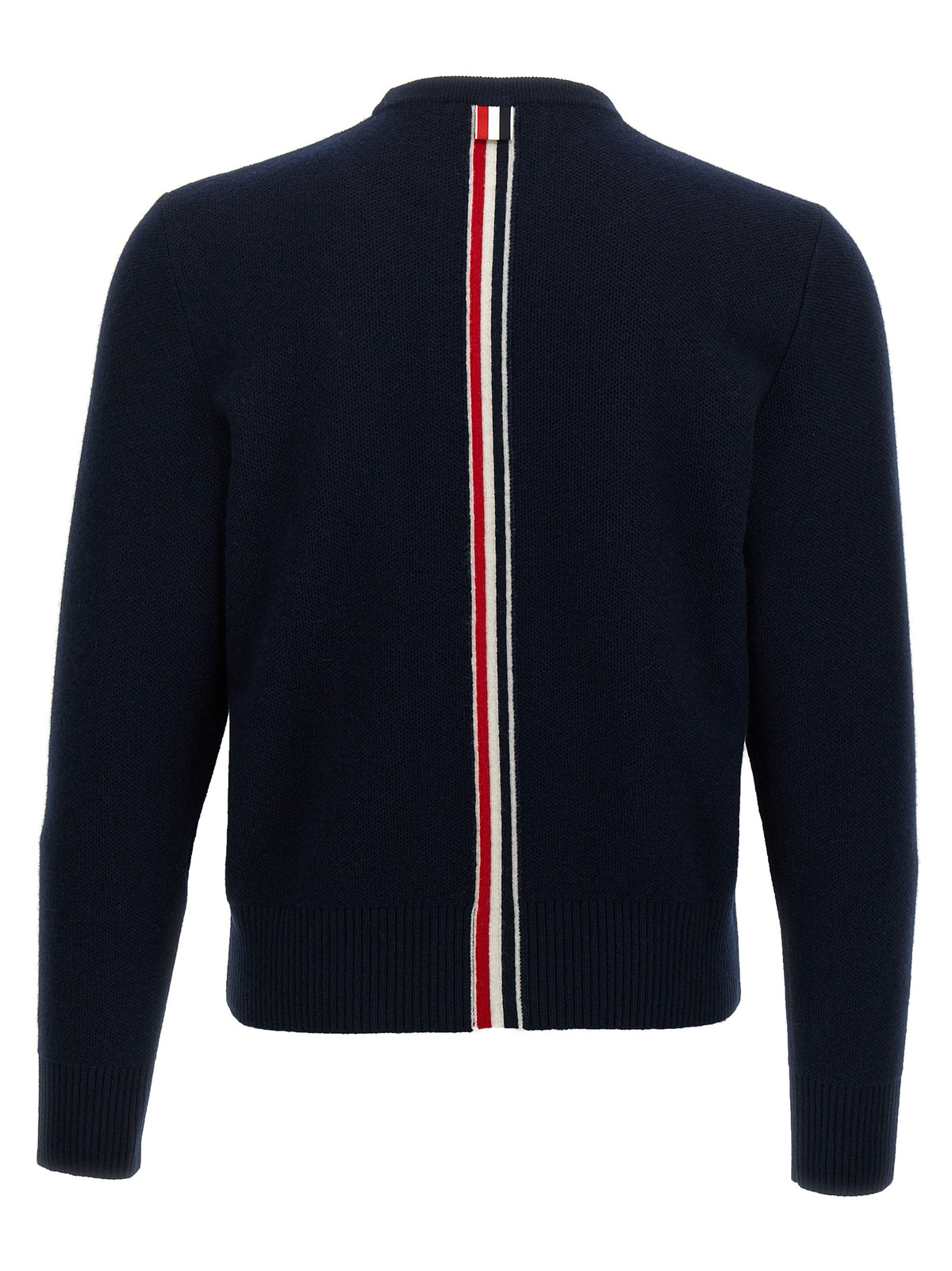 Cardigan in lana vergine blu Thom Browne