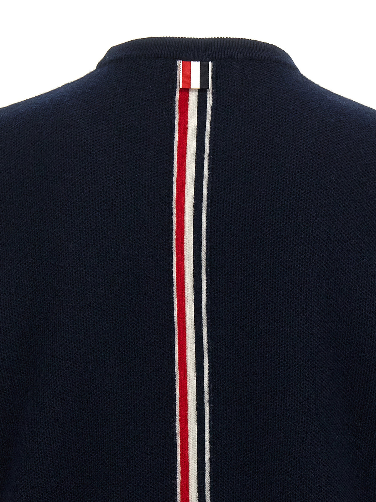 Cardigan in lana vergine blu Thom Browne