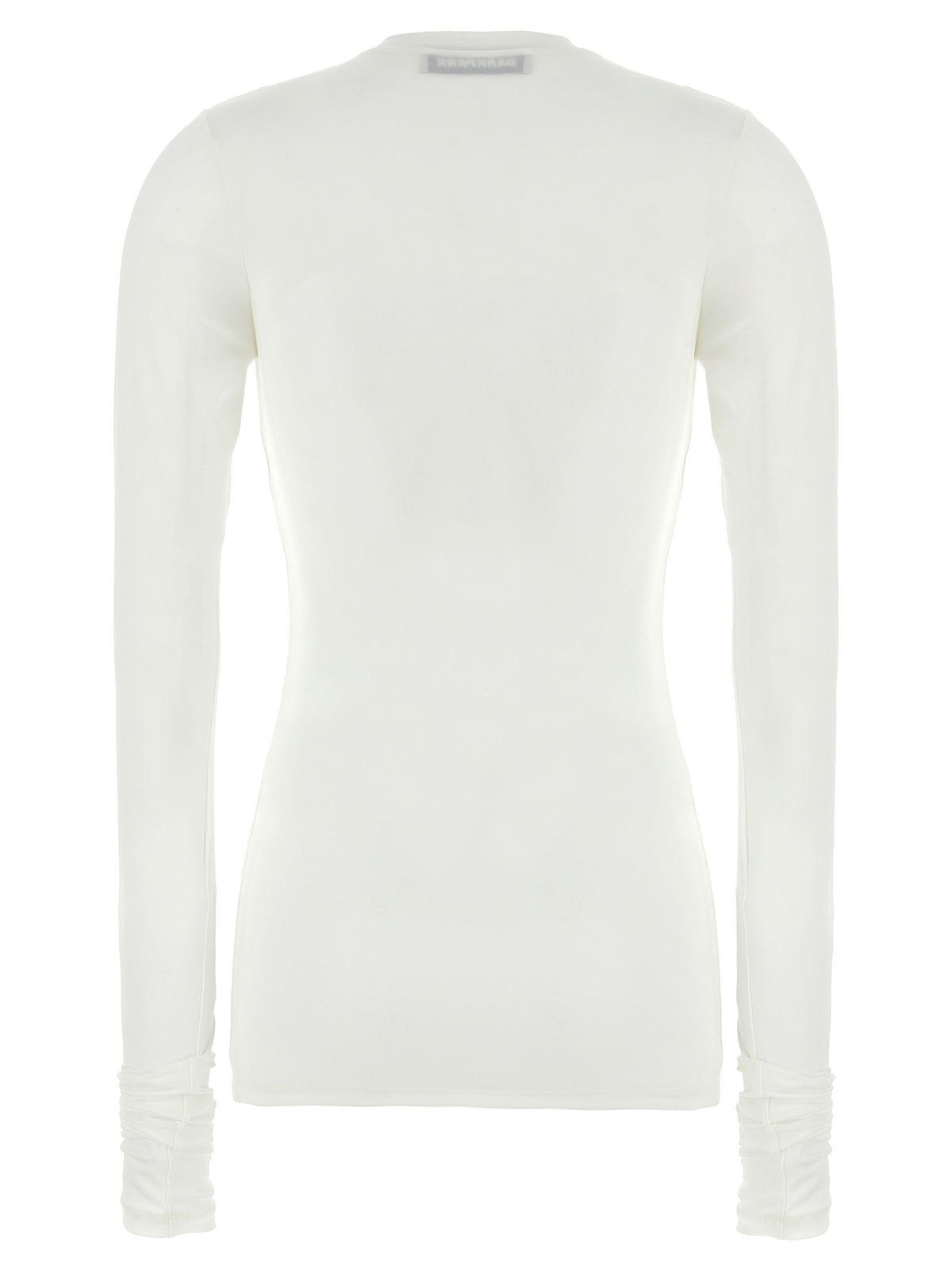 T-shirt a maniche lunghe in poliestere bianco Darkpark