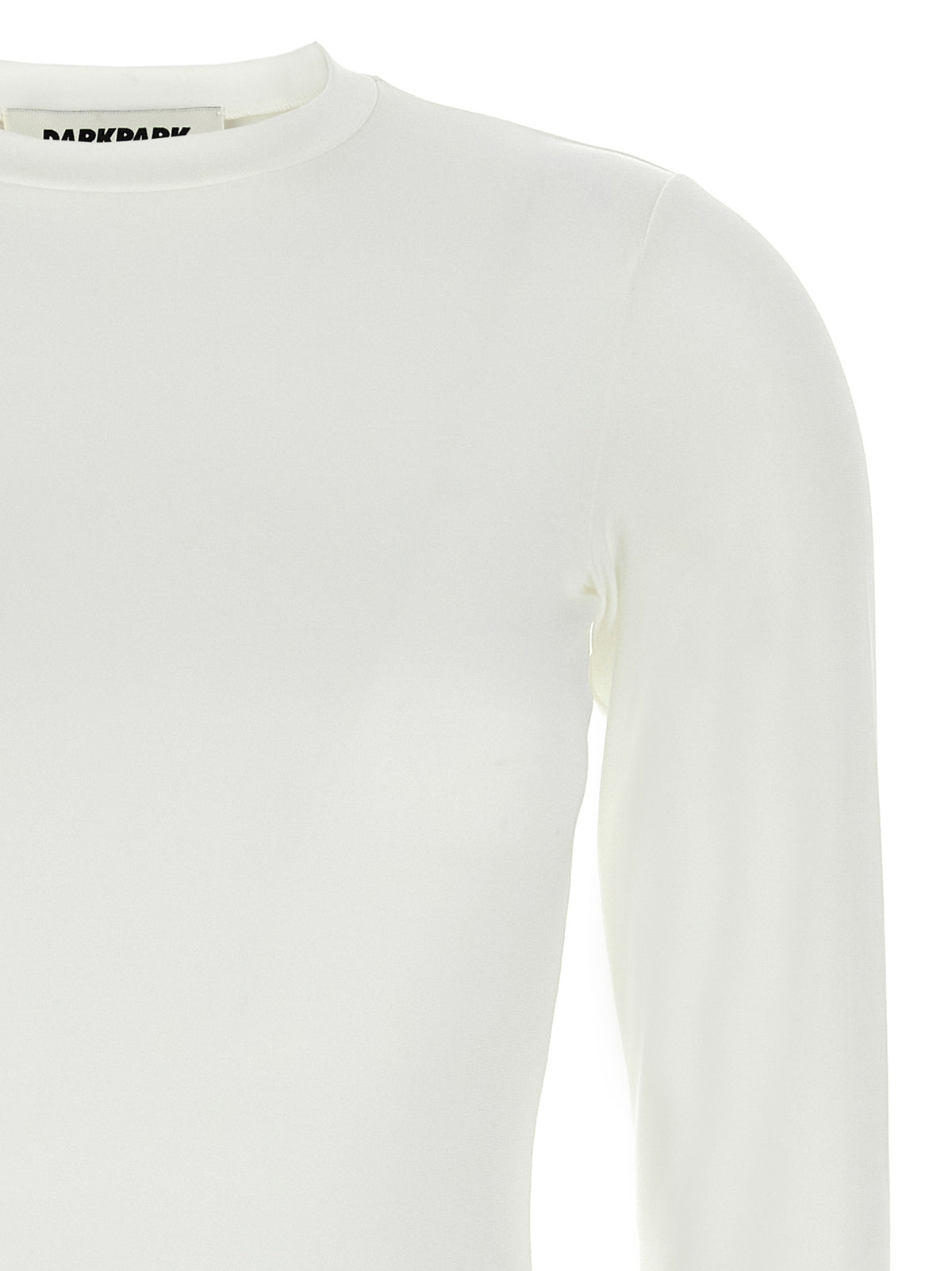T-shirt a maniche lunghe in poliestere bianco Darkpark